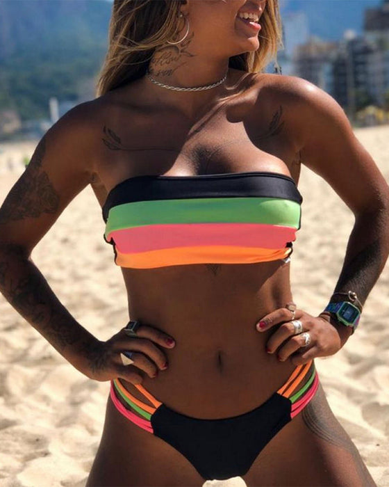 Seksowne bikini z blokami kolorów