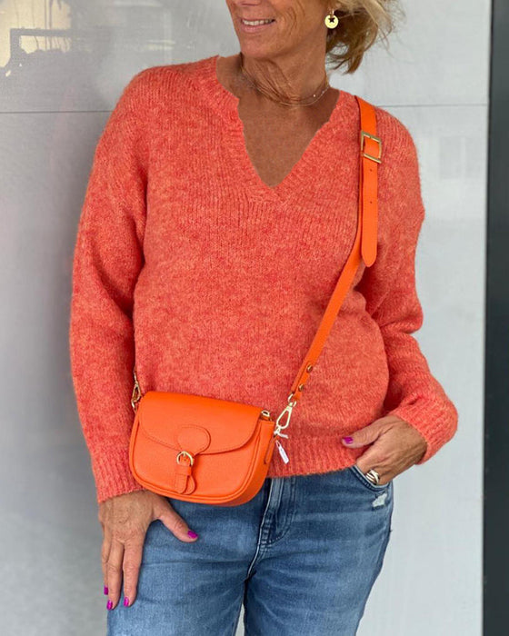 Solidny kolor dekoltowy pulourki