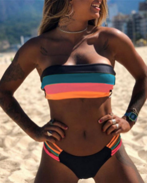 Seksowne bikini z blokami kolorów