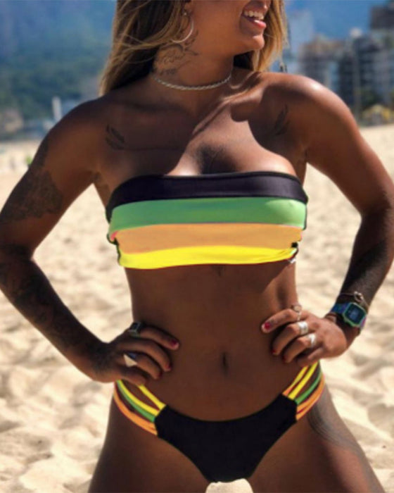 Seksowne bikini z blokami kolorów