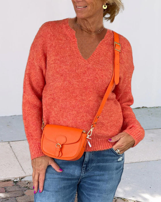 Solidny kolor dekoltowy pulourki