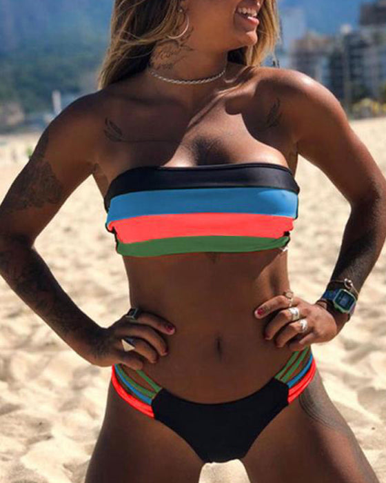 Seksowne bikini z blokami kolorów