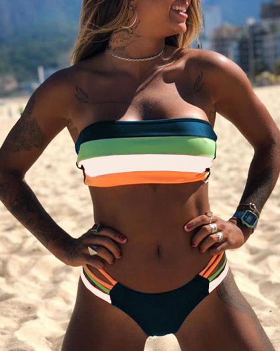 Seksowne bikini z blokami kolorów