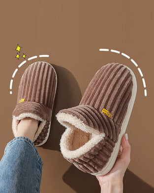 Domowe ciepłe płaskie buty w jednolitym kolorze