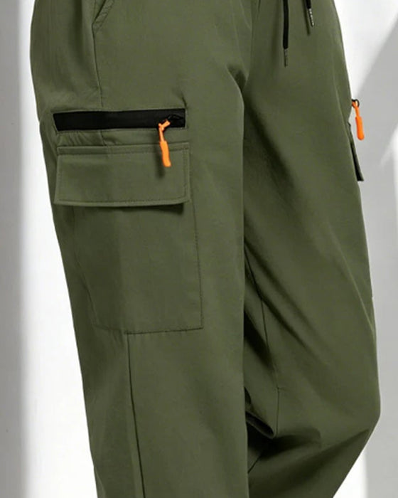 Pants Sznurek Luźny Casual Cargo