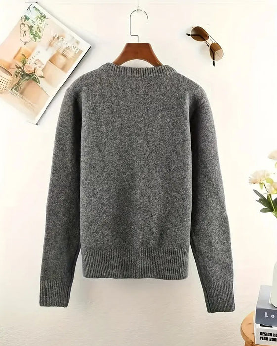 Kardigan w jednolitym kolorze z długim rękawem