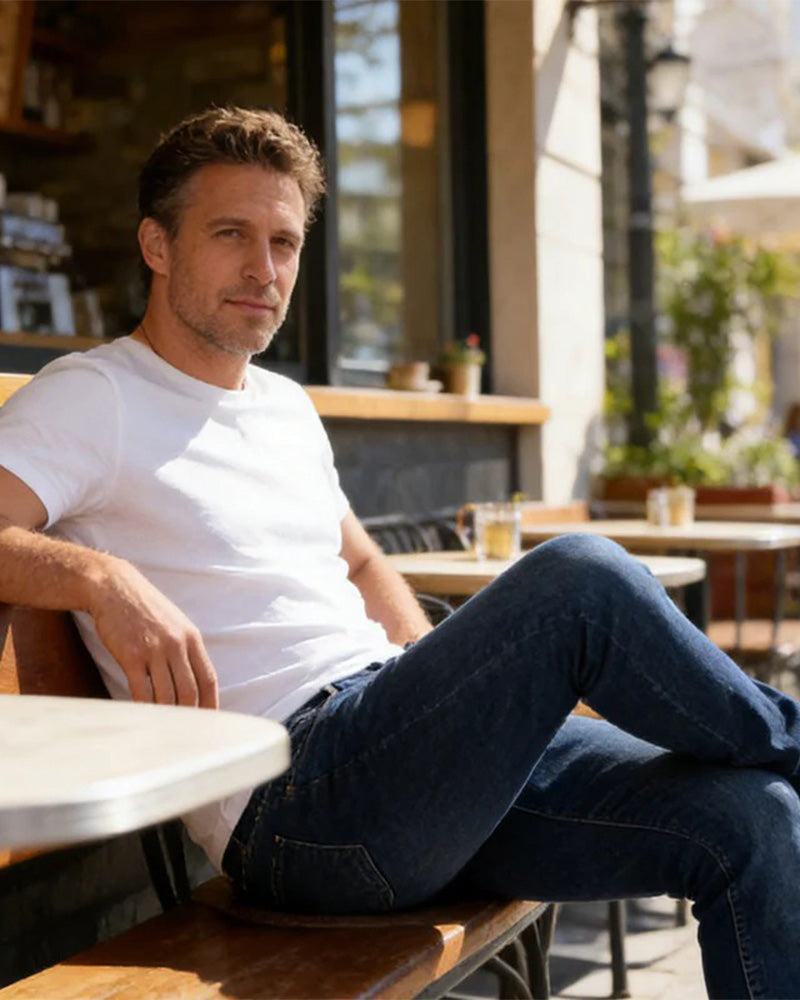 Jeans Męskie Casual Gładki