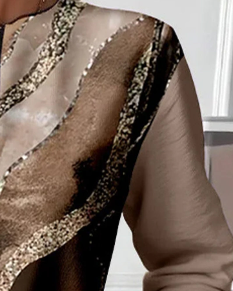 Bluza Z Półzamkiem I Nadrukiem Vintage