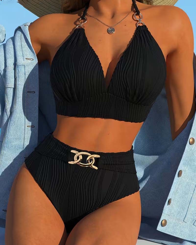 Bikini Opaska Na Szyję Metalowy Pierścień