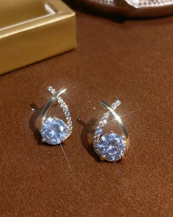 Wysokie kolczyki sztyfty z kamieniem