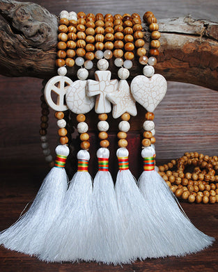 Długi naszyjnik w stylu boho