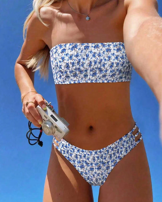 Bikini Mały Kwiatowy Wzór Bandeau