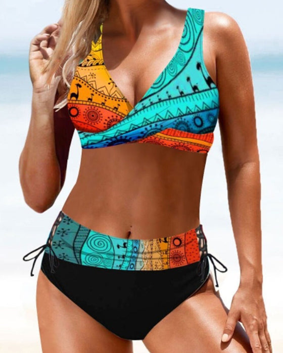 Kolorowe Bikini Kostium kąpielowy