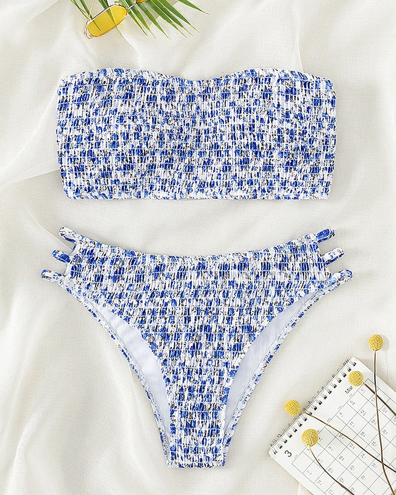 Bikini Mały Kwiatowy Wzór Bandeau