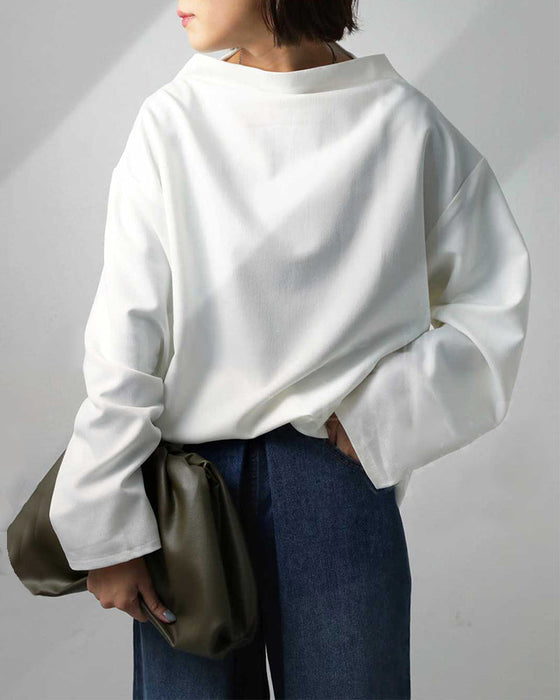 Bluzka o luźnym fasonie i długim rękawie