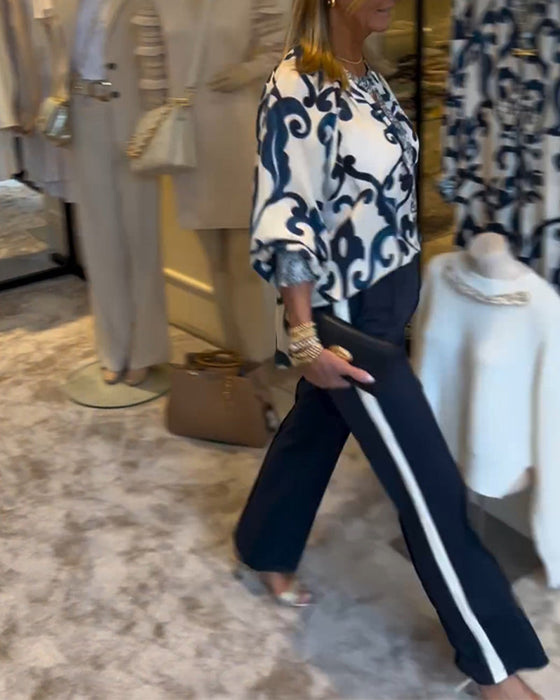 Bluzka z rękawami typu lampion w stylu retro