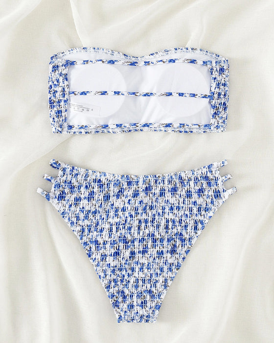 Bikini Mały Kwiatowy Wzór Bandeau