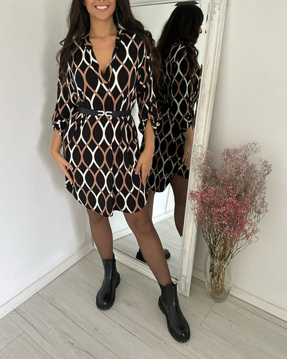 Sukienka w stylu retro w romby