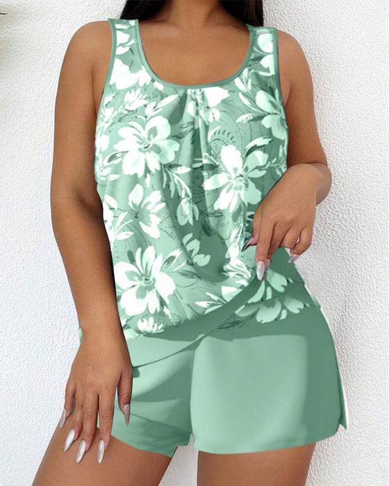 Tankini z kwiatowym nadrukiem