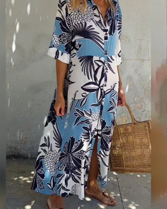 Sukienka koszulowa w kwiatowy wzór