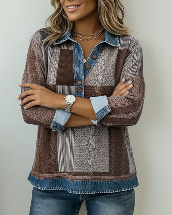 Sweter Dresowy Z Długimi Rękawami I Nadrukiem W Stylu Color Block