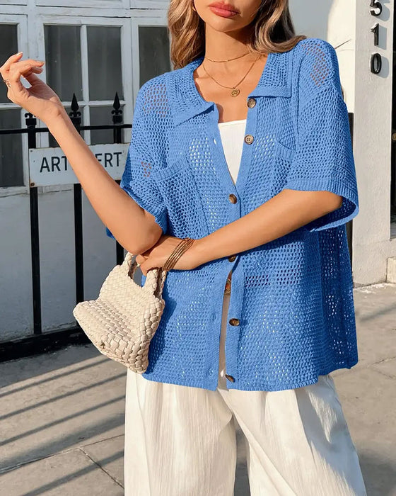 Cardigan Klapa Pusta Siatka