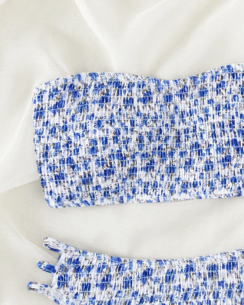 Bikini Mały Kwiatowy Wzór Bandeau