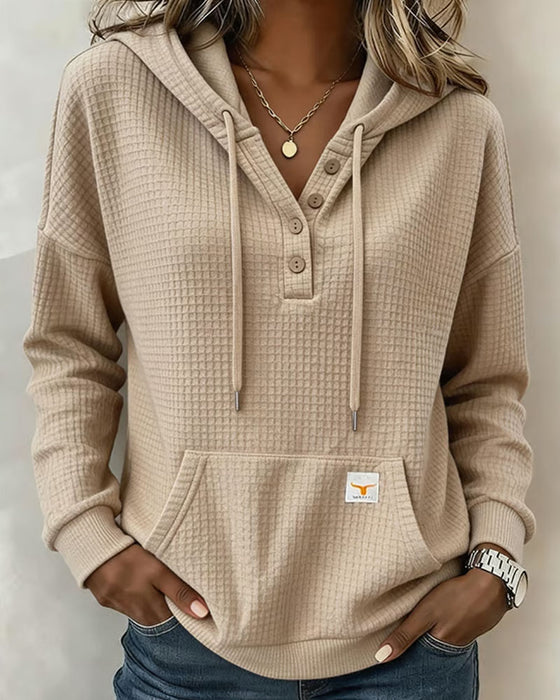Hoodie Moda Henley
