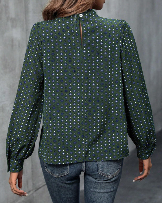 Bluzka w stylu vintage z nadrukami