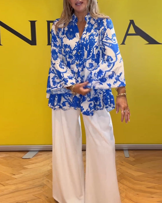 Bluzka z długim rękawem z nadrukiem