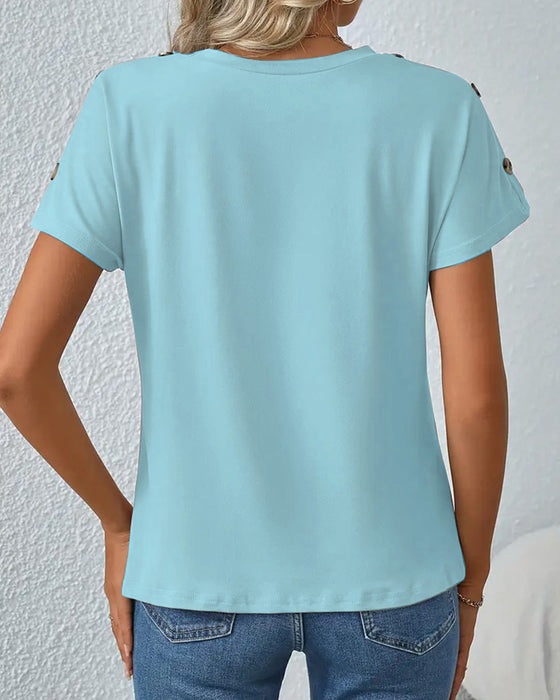 T-Shirt Z Krótkim Rękawem W Paski Nadruk