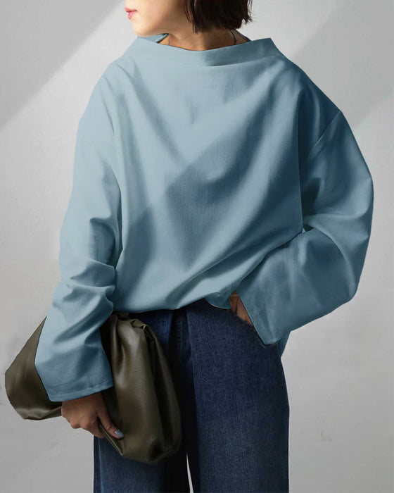 Bluzka o luźnym fasonie i długim rękawie