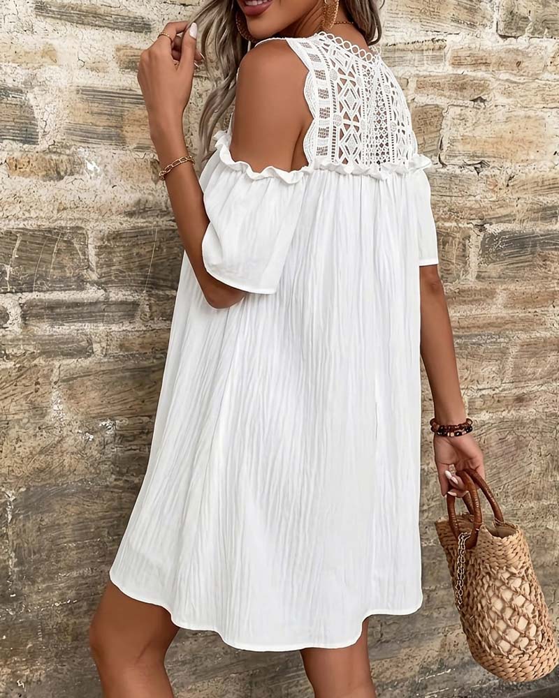Sukienka Wycięcie Off-Shoulder Krótka