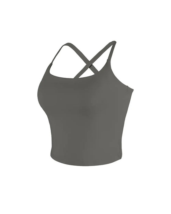 Cami Top Plecy Krzyż Gładki