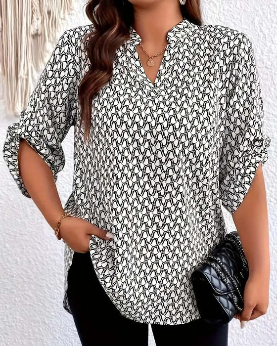 Bluzka Dekolt W Elegancka Wyrafinowana Boho