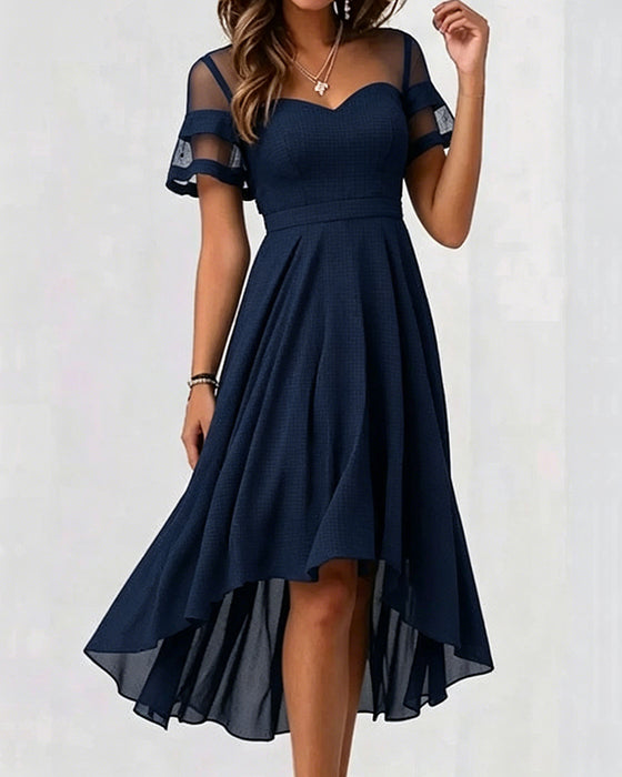 Sukienka Mesh Patchwork Nieregularny