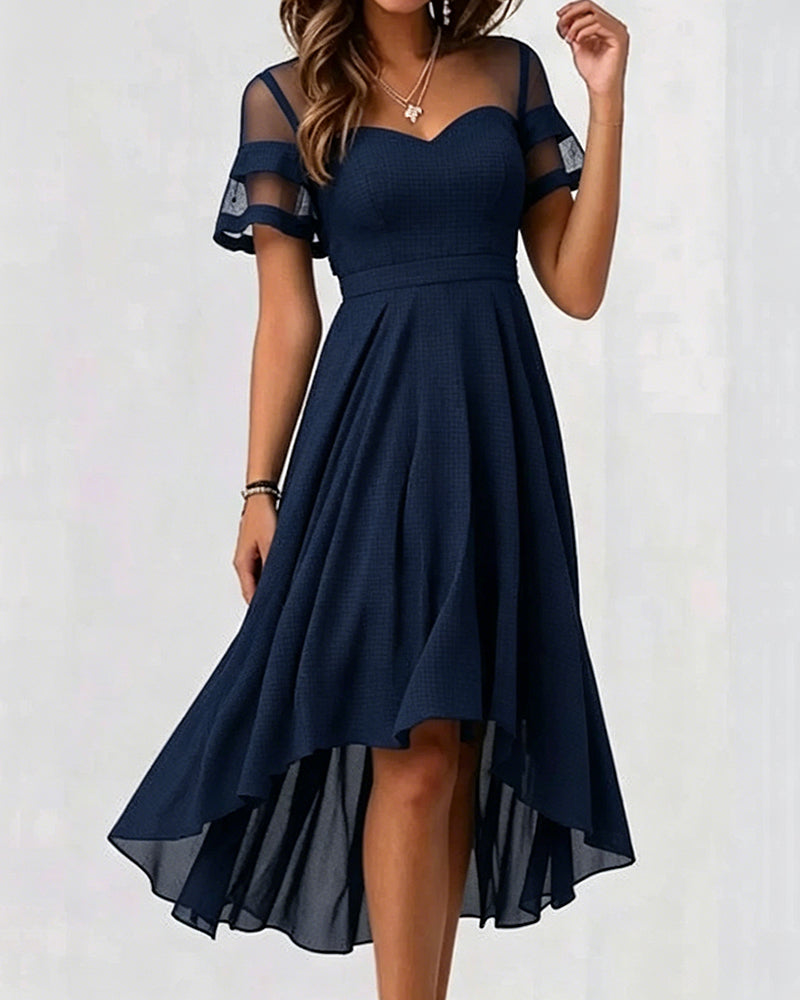 Sukienka Mesh Patchwork Nieregularny