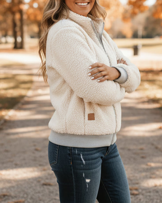 Kurtka Stójka Polar Zamek Błyskawiczny