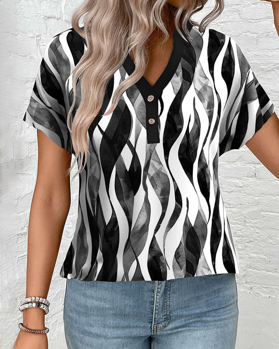 T-Shirt Casual Drukowany