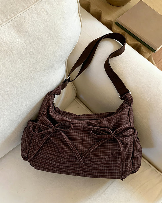 Torba Kokardka Krata Crossbody