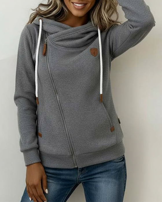 Bluza Długi Rękaw Casual Z Sznurkiem