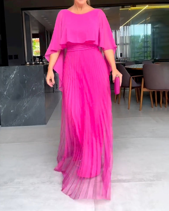 Sukienka maxi z okrągłym dekoltem