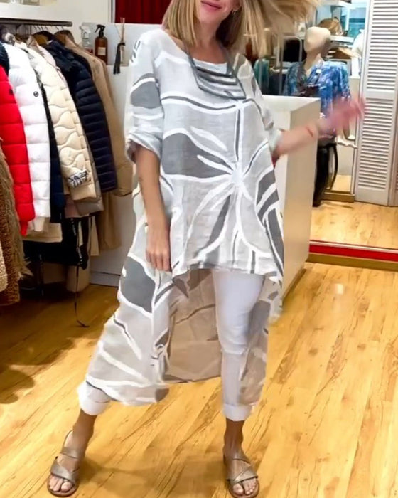 Bluzka o luźnym nieregularnym kroju