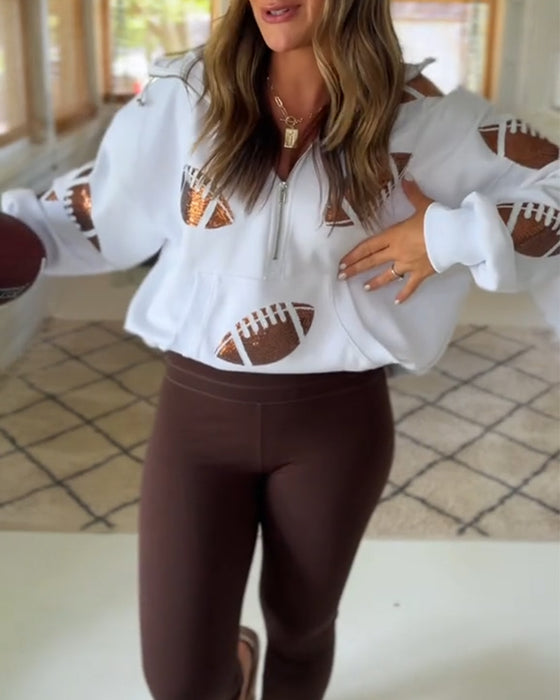 Bluza Z Kapturem Rugby Cekiny