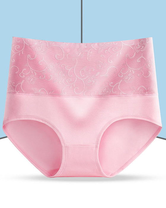 Żakardowe figi z wysokim stanem