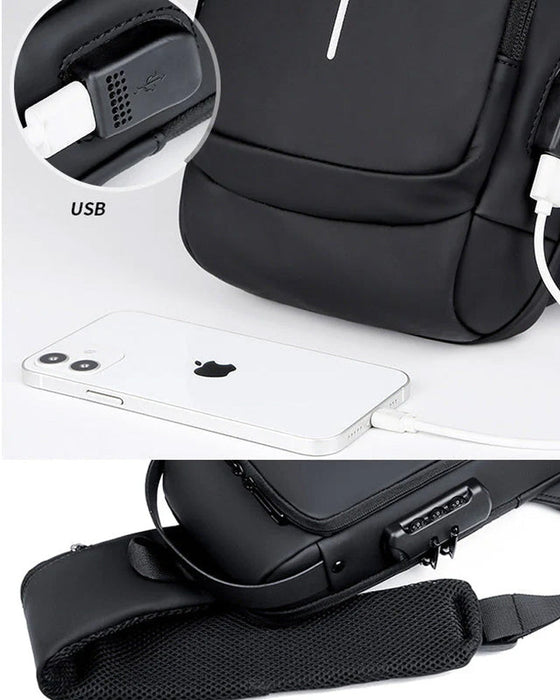 Torba na klatkę piersiową z hasłem antykradzieżowym