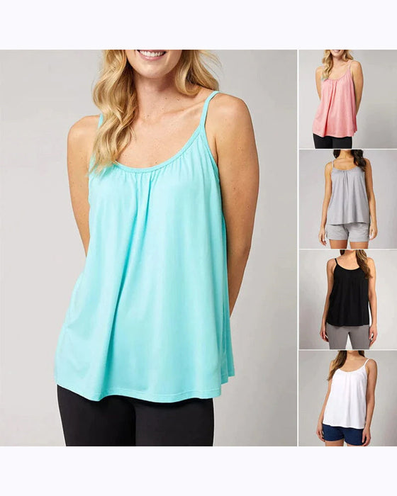 Top z wszytym biustonoszem