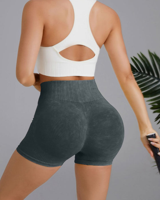 Proste jednokolorowe wysokie biodrowe spodenki