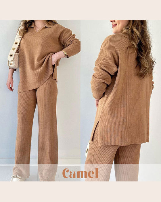 Udobie Dwuczęściowe Z Cechami Jednolitego Koloru I Tkaniny Tknętej