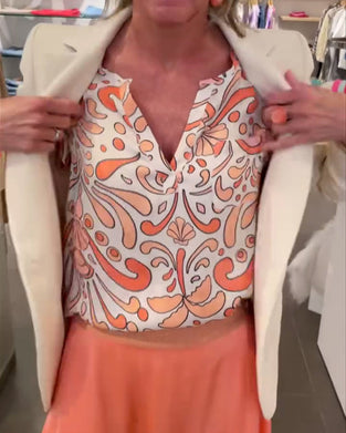 Bluzka z raglanowymi rękawami i dekoltem w kształcie litery V